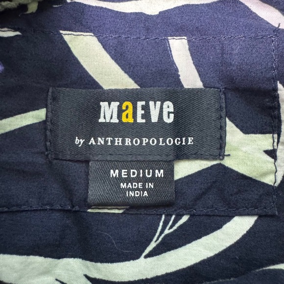 Anthropologie Maeve Zooey Bubble Sleeve Blouse Women's Size M Floral Puff Sleeve - Picture 4 of 8